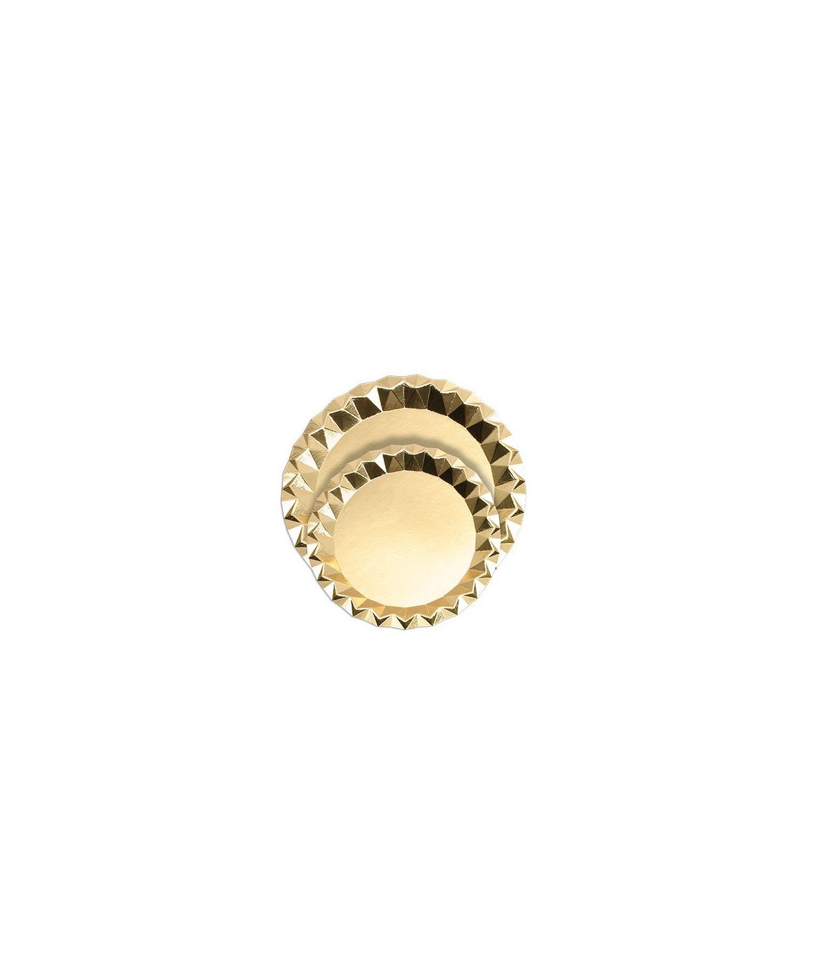 Plato oro cartón 29cm 25/u